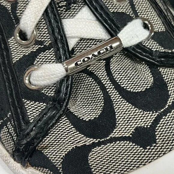 COACH Francesca Monogram Sneaker Black Y2K Size 9 - Picture 6 of 11